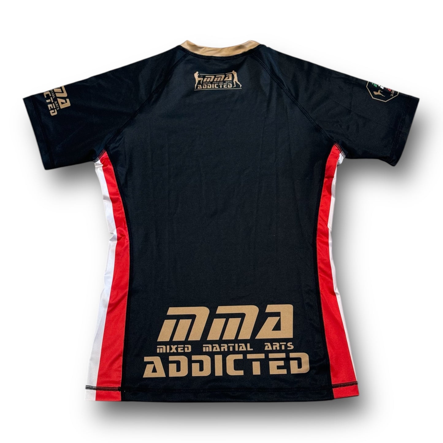 MMA Addicted Rash Guard MOD.“Italy” Mezza Manica- Nero/Oro