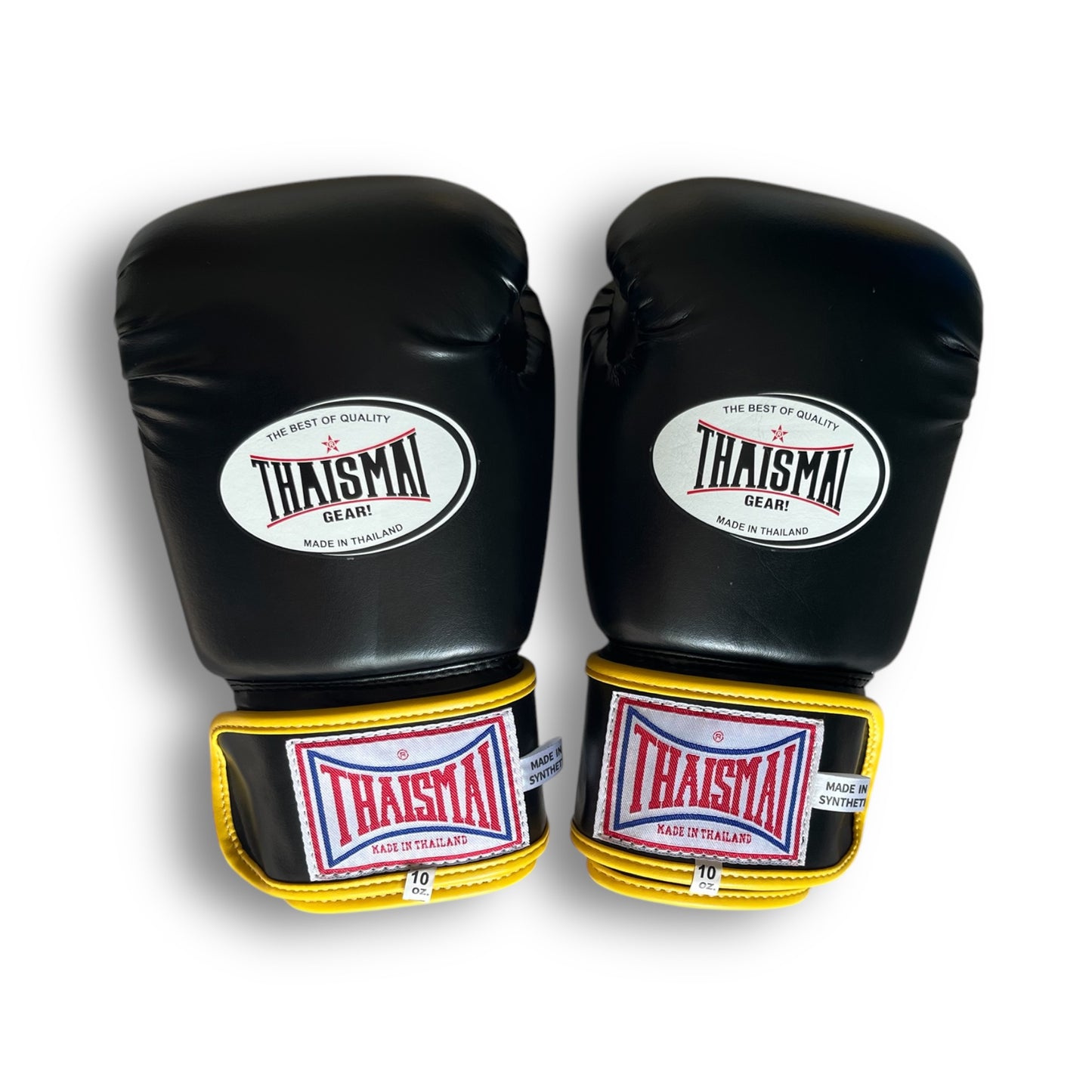ThaiSmai Core Fighter Velcro Black/Yellow - Guantoni - PU