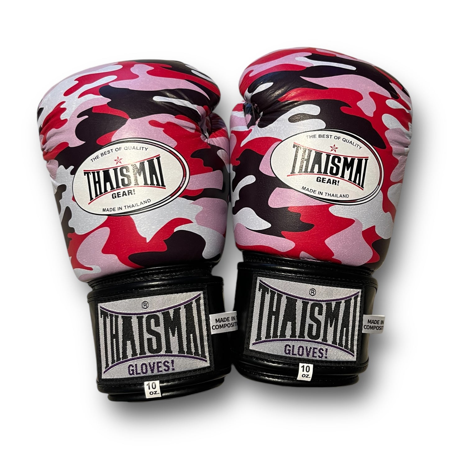 ThaiSmai ProFighter Velcro Camo Pink - Guantoni - Vera Pelle