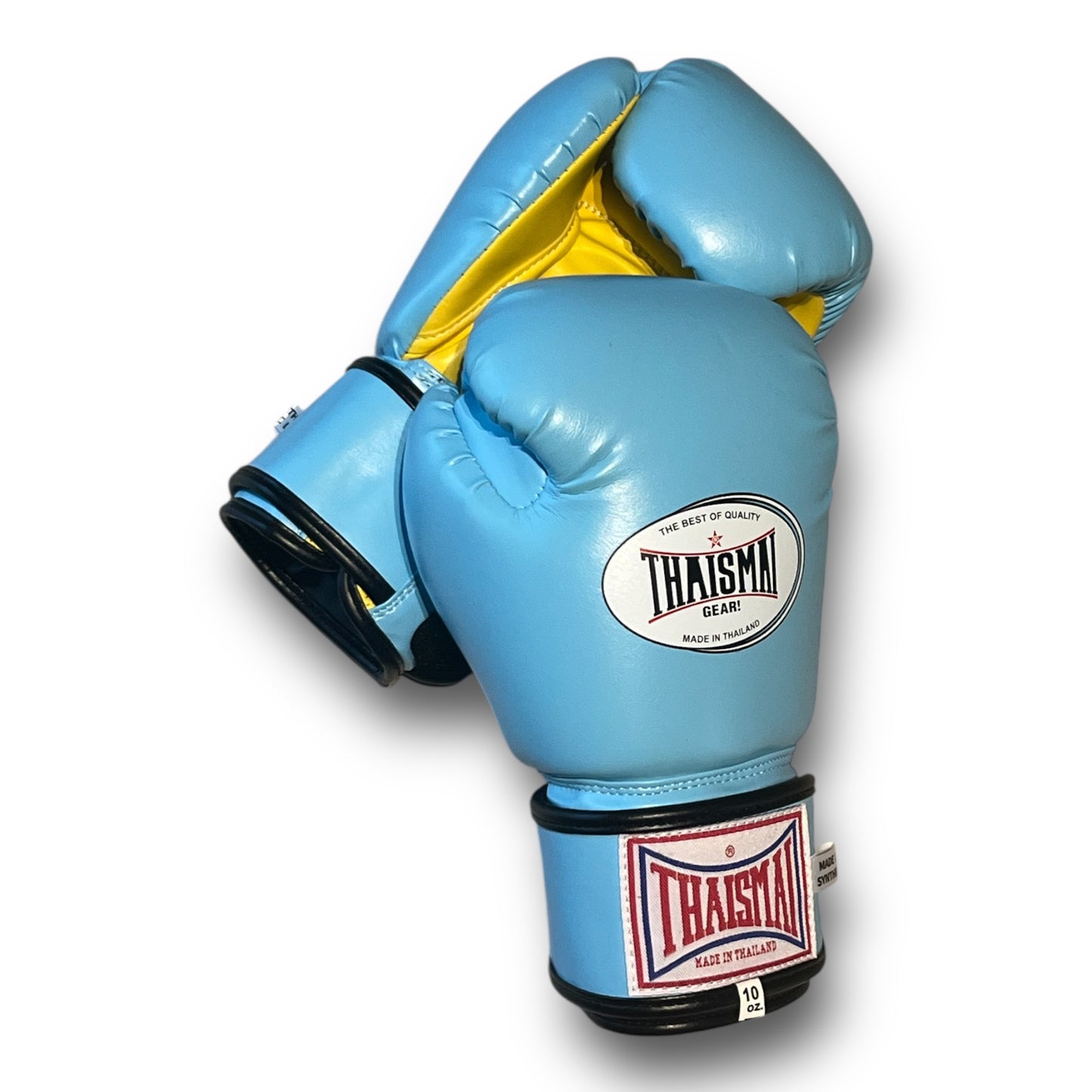 ThaiSmai Core Fighter Velcro Light Blue/Yellow - Guantoni - PU