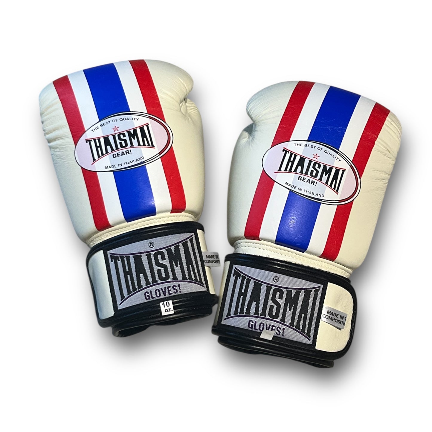 ThaiSmai ProFighter Velcro Thai Flag Print LIMITED EDITION- Guantoni - Vera Pelle