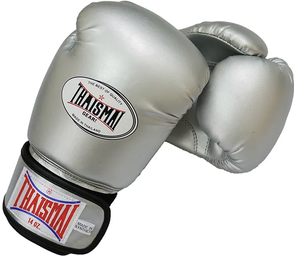 ThaiSmai Core Fighter Velcro Silver - Guantoni - PU