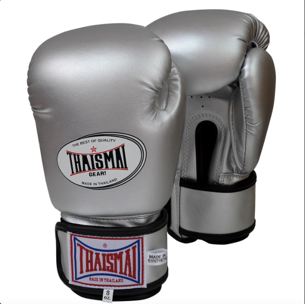 ThaiSmai Core Fighter Velcro Silver - Guantoni - PU