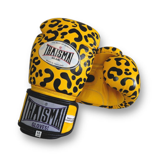 ThaiSmai ProFighter Velcro Leopard Print LIMITED EDITION- Guantoni - Vera Pelle