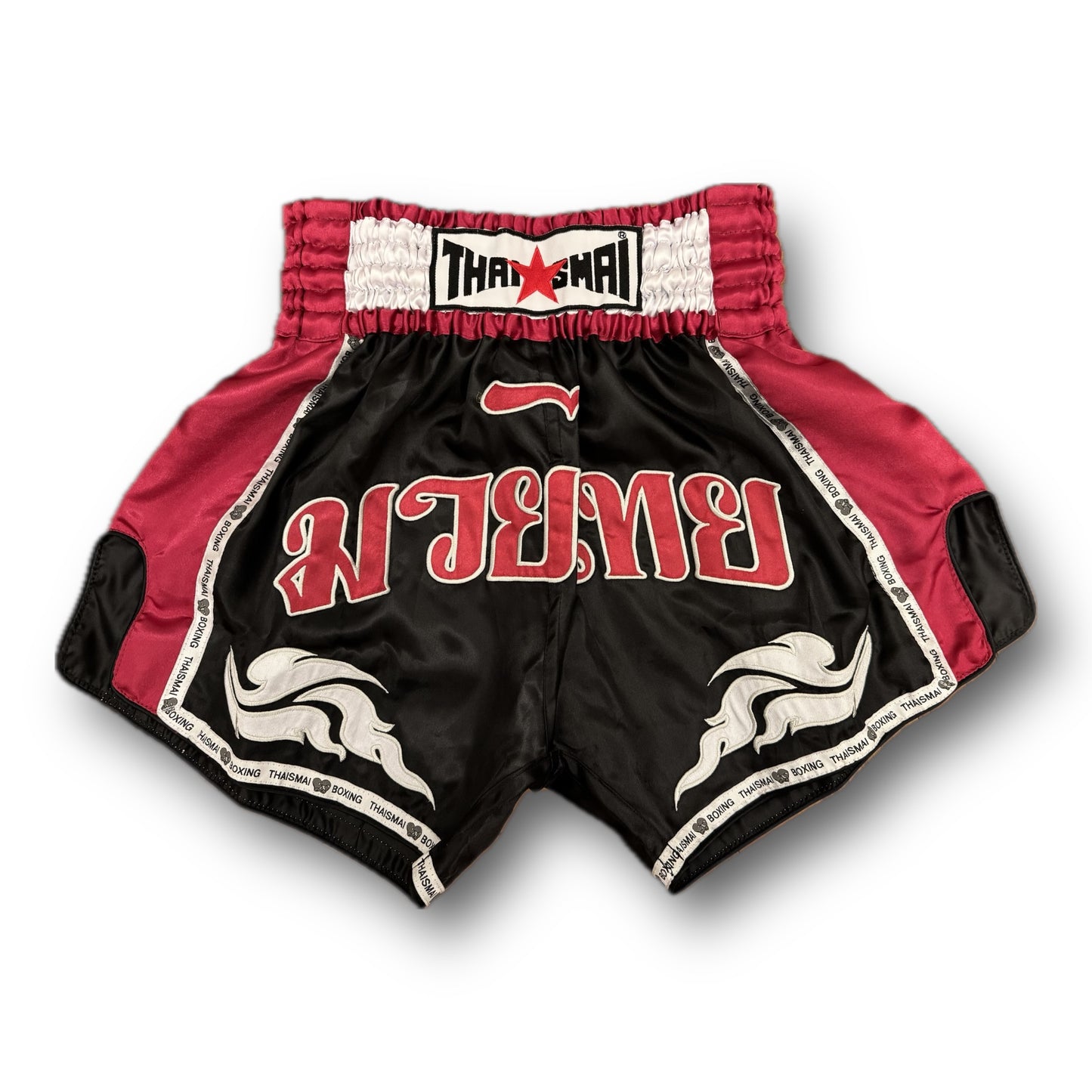 THAISMAI Short Special Fighter Edition BurgundyRed/Black/White