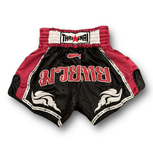 THAISMAI Short Special Fighter Edition BurgundyRed/Black/White